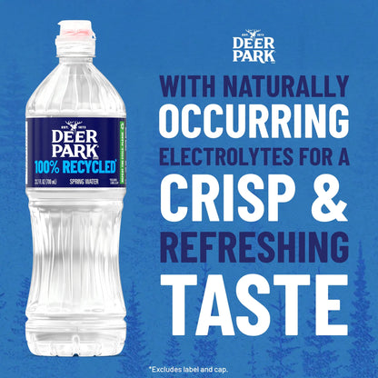 Deer Park Spring Water, Sport Cap, 23.7 fl oz, 6-pack Plastic Bottles