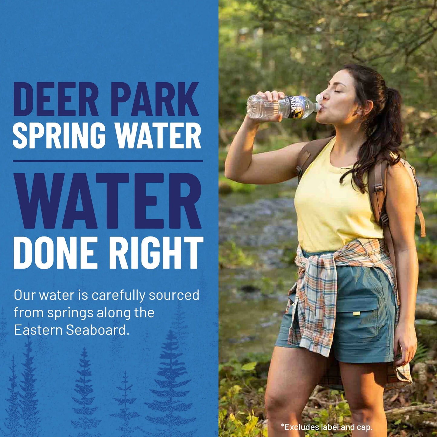 Deer Park Spring Water, Sport Cap, 23.7 fl oz, 6-pack Plastic Bottles