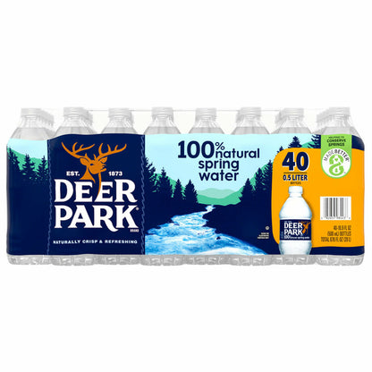 Deer Park Natural Spring Water, 16.9 fl oz, 40 count