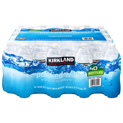 Kirkland Signature Purified Drinking Water, 16.9 fl oz, 40-count