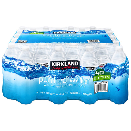Kirkland Signature Purified Drinking Water, 16.9 fl oz, 40-count